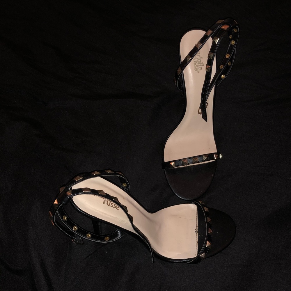 Black Heels (Gold Studded)